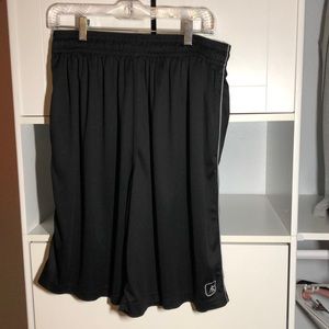 Black/silver And1 athletic shorts